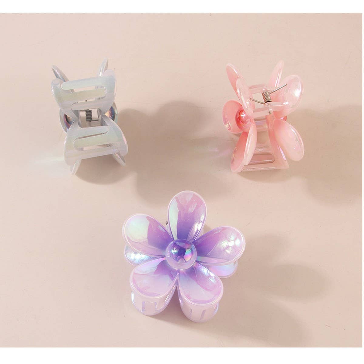 COLORFUL FLOWER HAIR CLAW CLIP