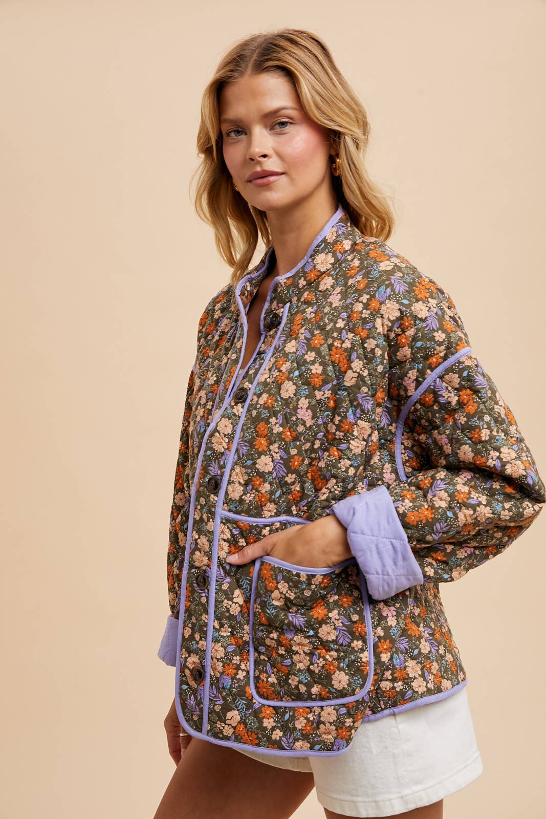 Quinn Floral quilted jacket