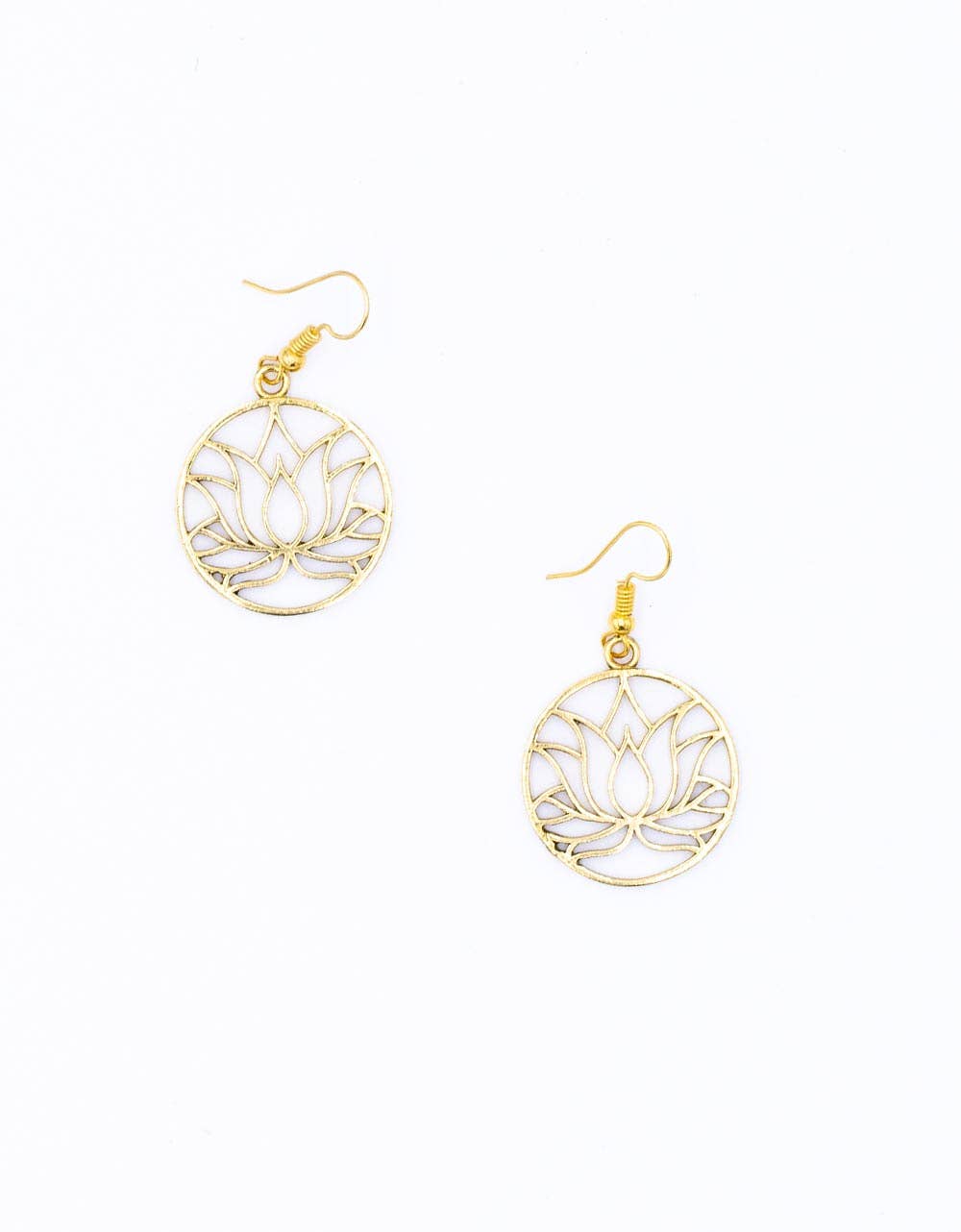 India Lotus Flower Earrings
