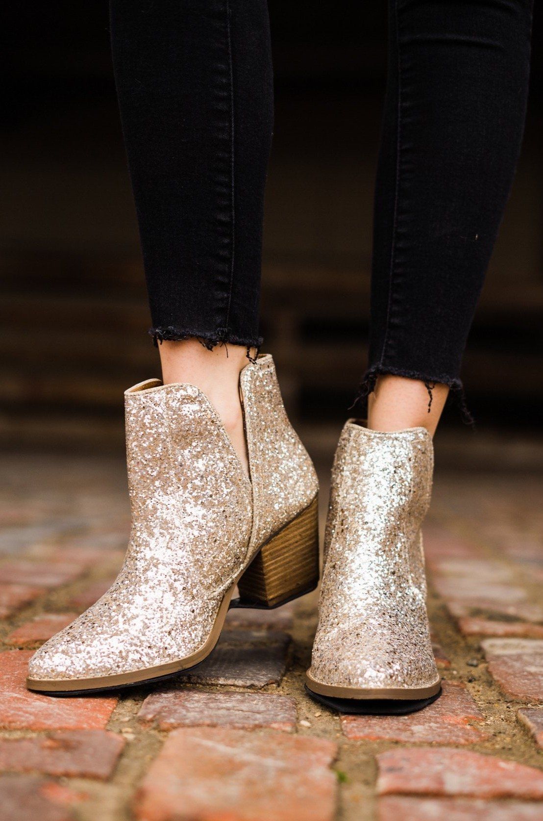ONLINE EXCLUSIVE Fiera Booties in Gold