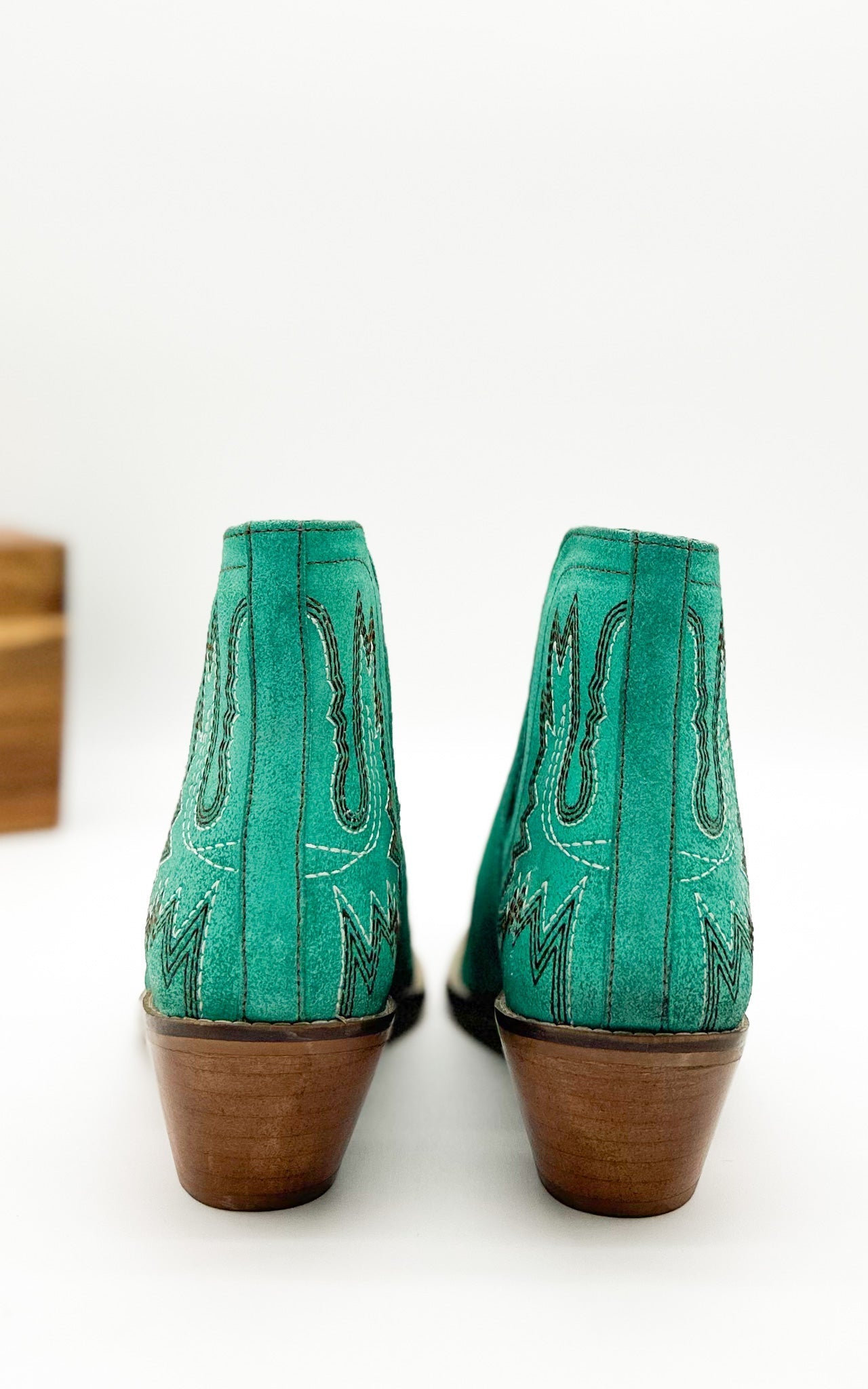 ONLINE EXCLUSIVE Kickin' Booties in Turquoise Suede