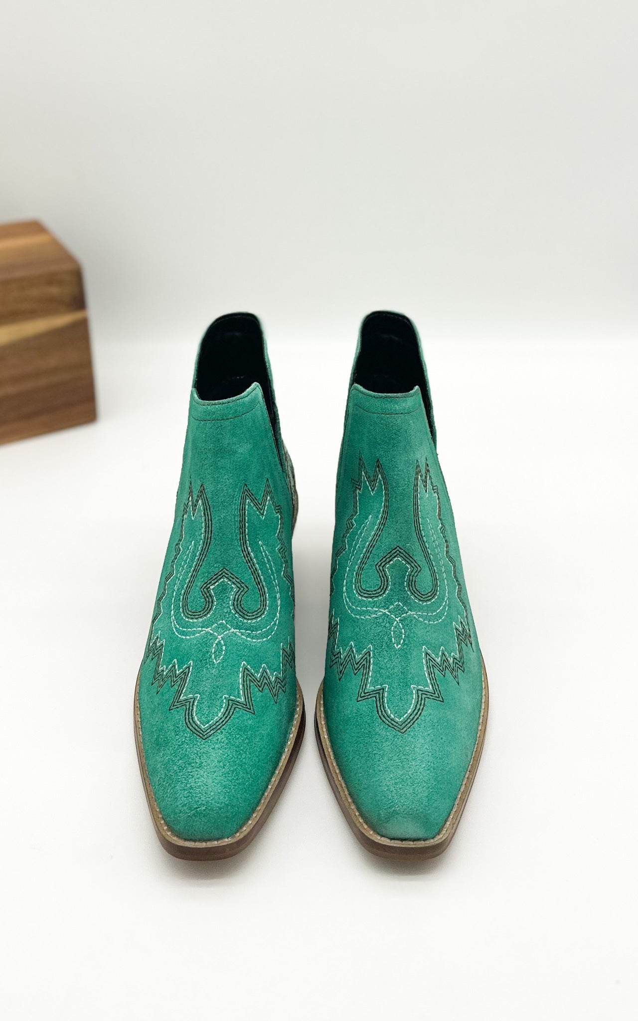 ONLINE EXCLUSIVE Kickin' Booties in Turquoise Suede