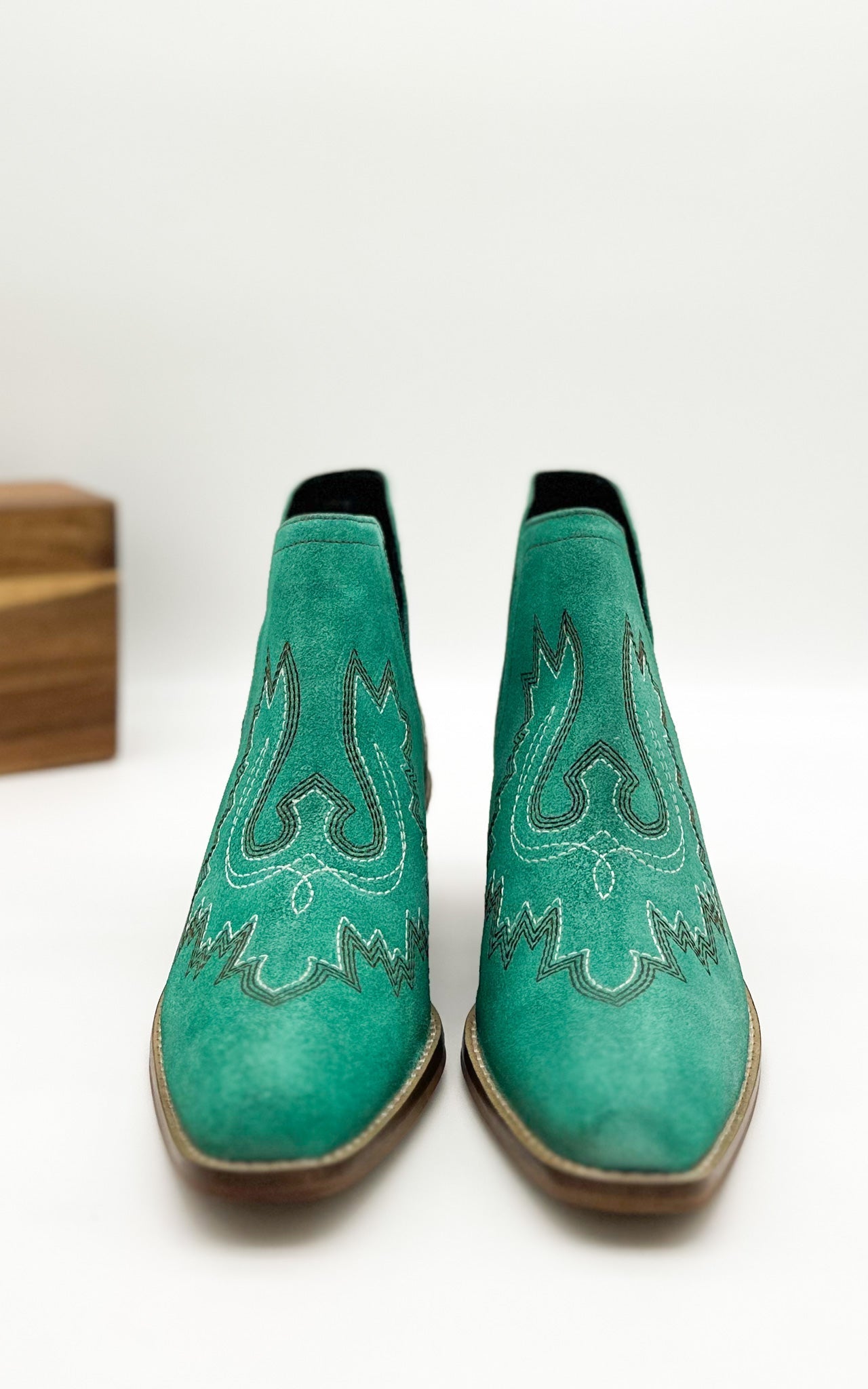 ONLINE EXCLUSIVE Kickin' Booties in Turquoise Suede