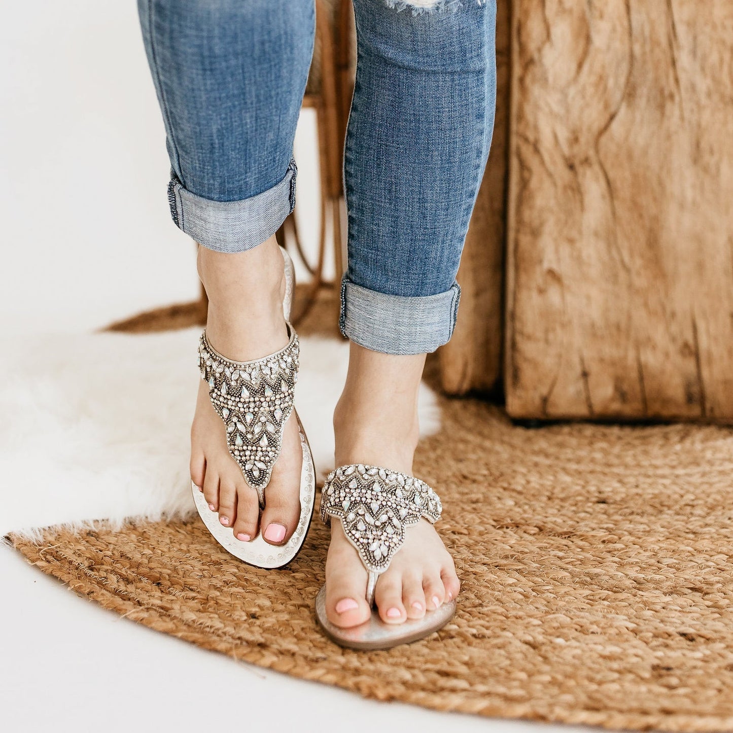 ONLINE EXCLUSIVE Loving U Sandals in Silver