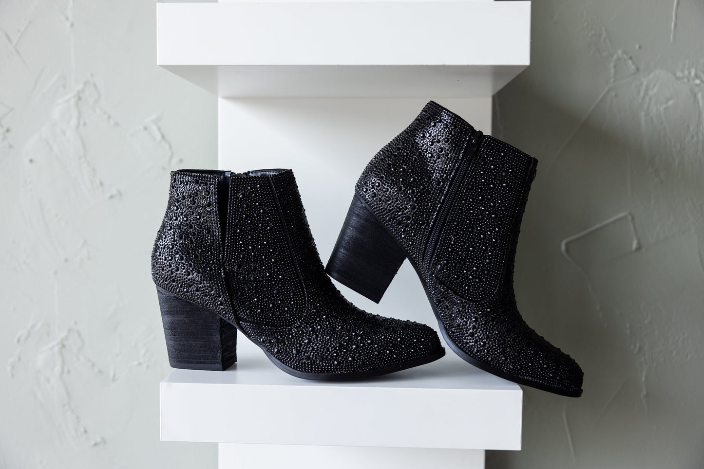 ONLINE EXCLUSIVE Shine Star Rhinestone Bootie in Black