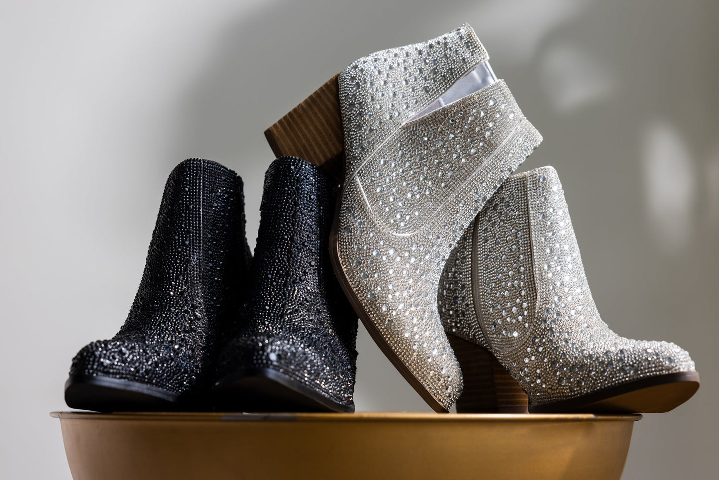 ONLINE EXCLUSIVE Shine Star Rhinestone Bootie in Black