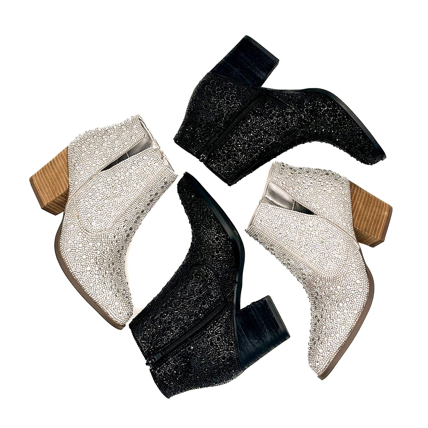 ONLINE EXCLUSIVE Shine Star Rhinestone Bootie in Black