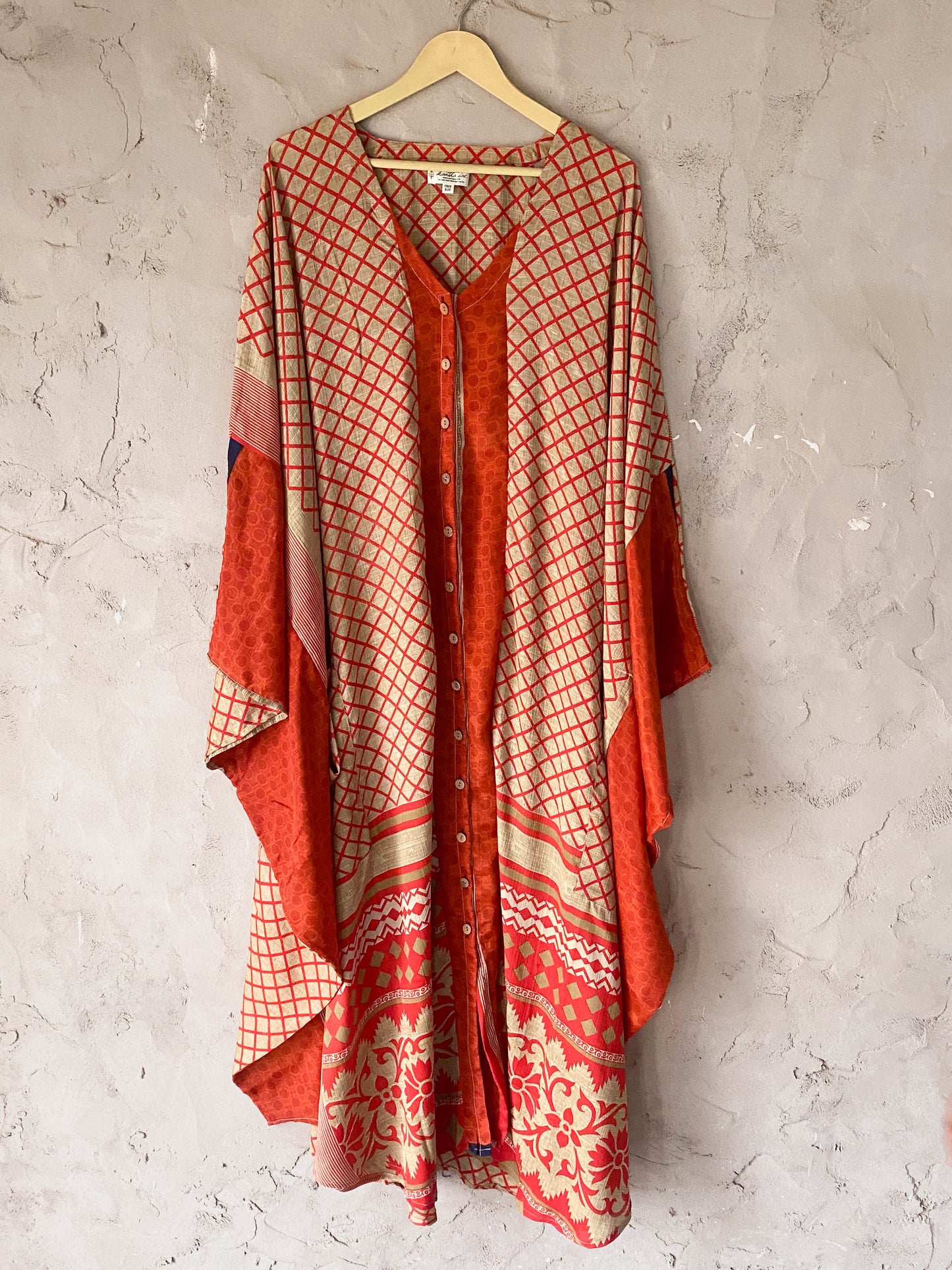 Free Size Handcrafted silk Bowie Muu Dress/kimono