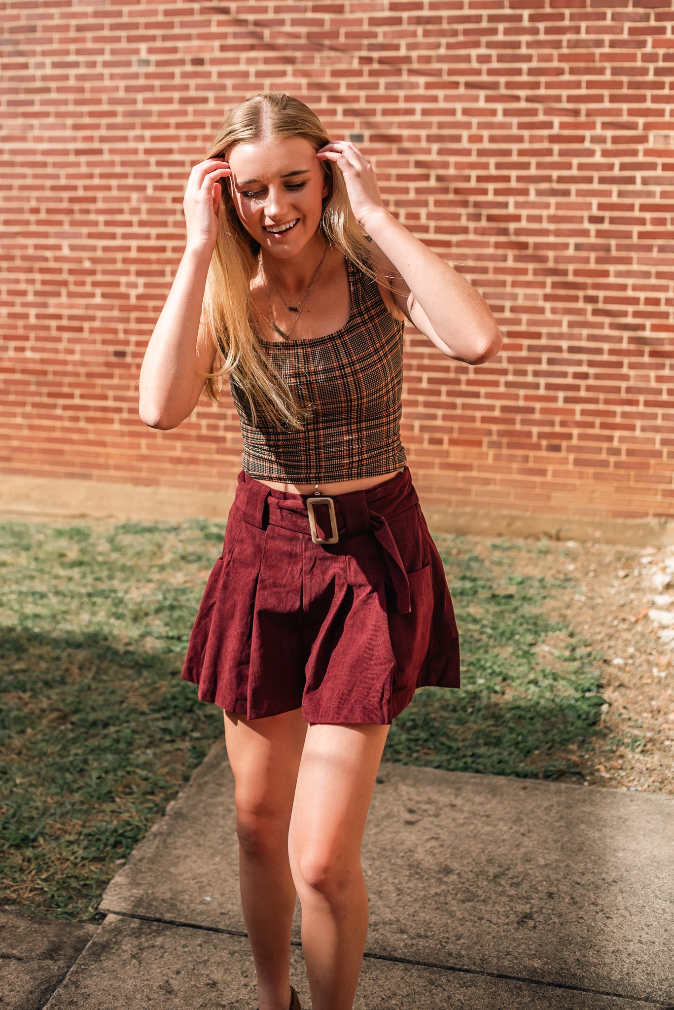 Square up Plaid tank top