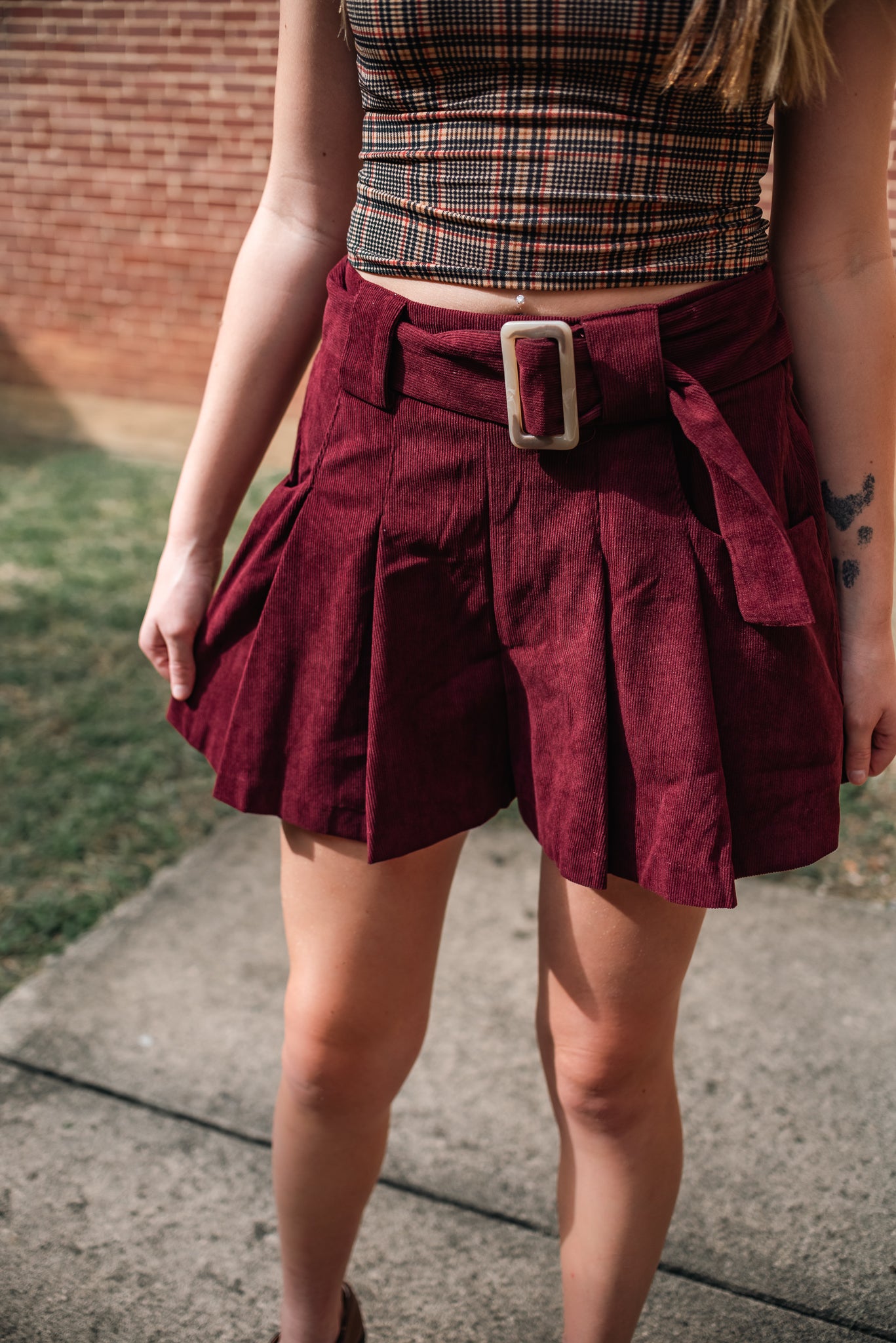 Easel Corduroy Skort