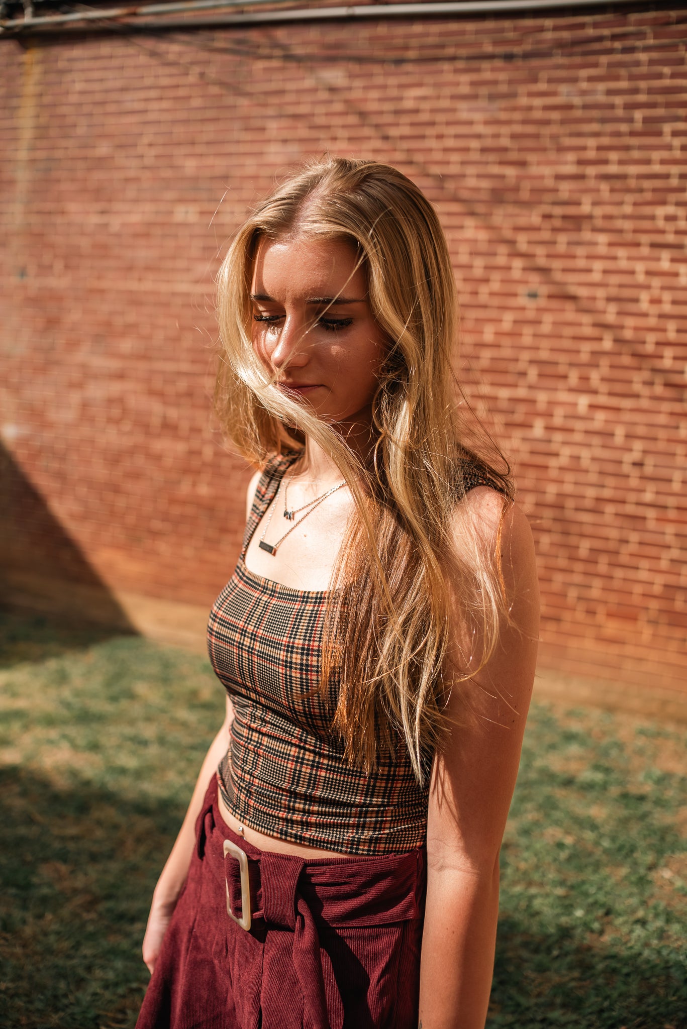 Square up Plaid tank top
