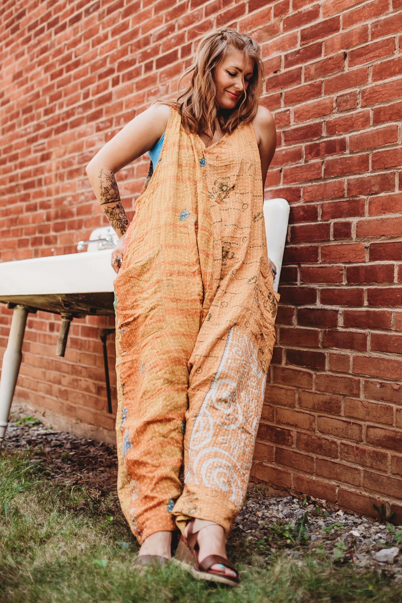 OS Handcrafted Kantha Erin Jumpsuit