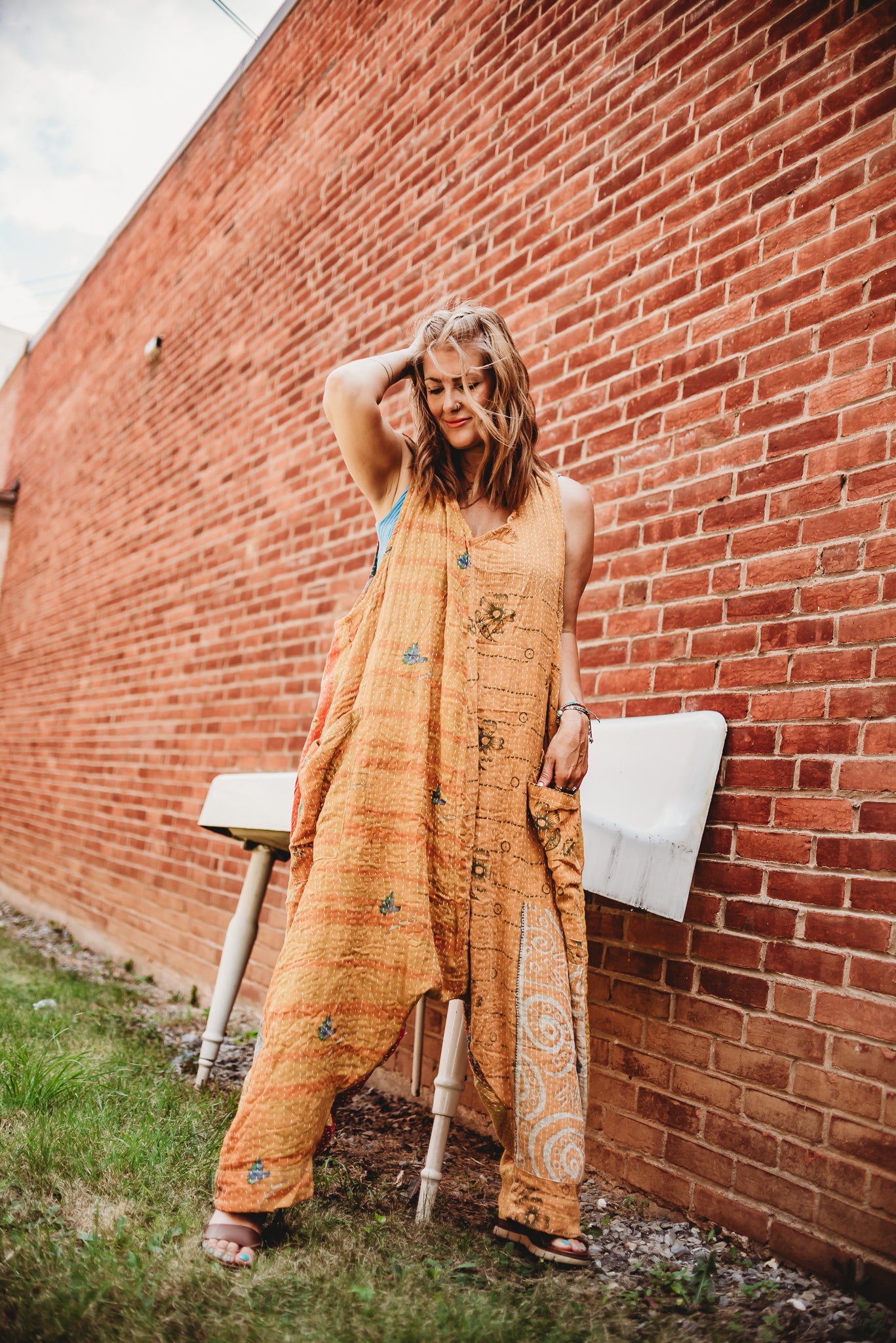 OS Handcrafted Kantha Erin Jumpsuit
