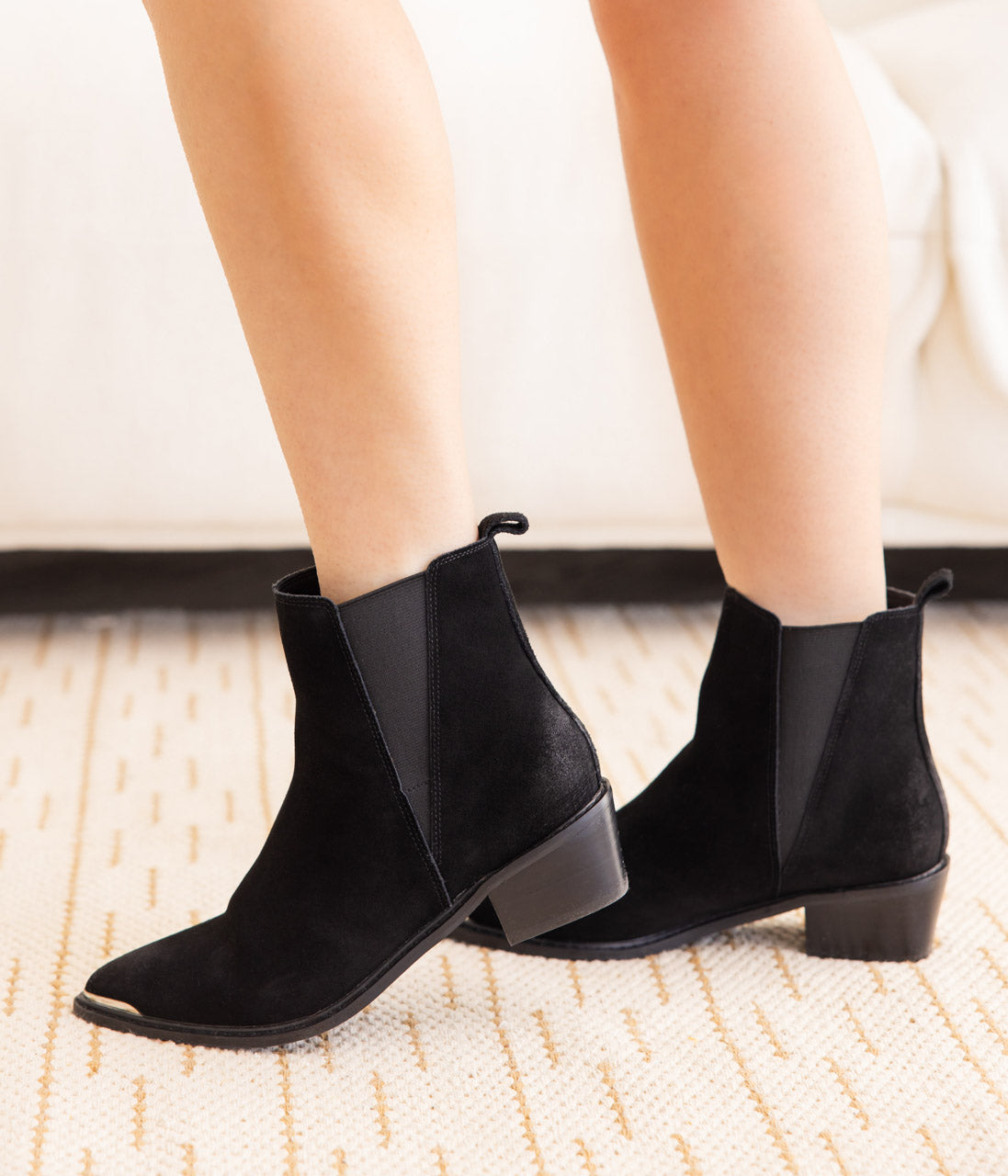 ONLINE EXCLUSIVE Wylie Suede Ankle Boot in Black