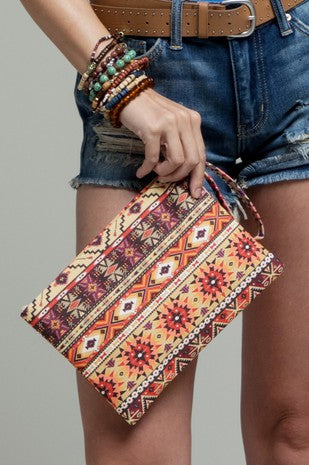 amarillo pouch wristlet bag