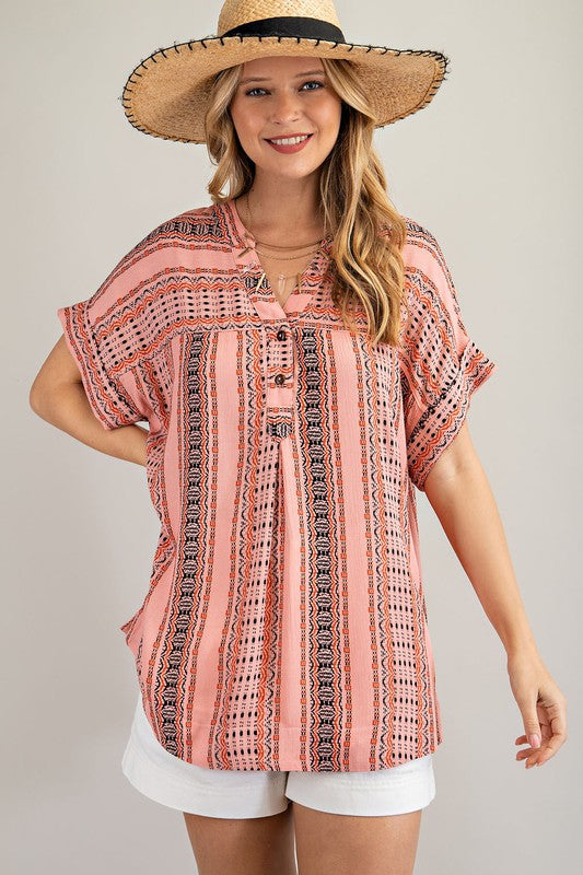 TALK TO ME PRINTED TOP