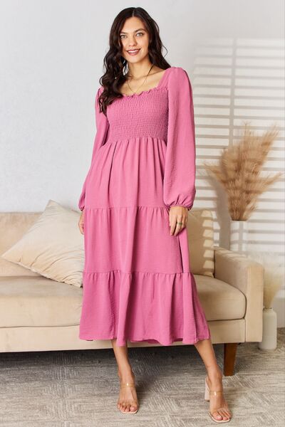 ONLINE EXCLUSIVE Ruffle Trim Smocked Tiered Dress