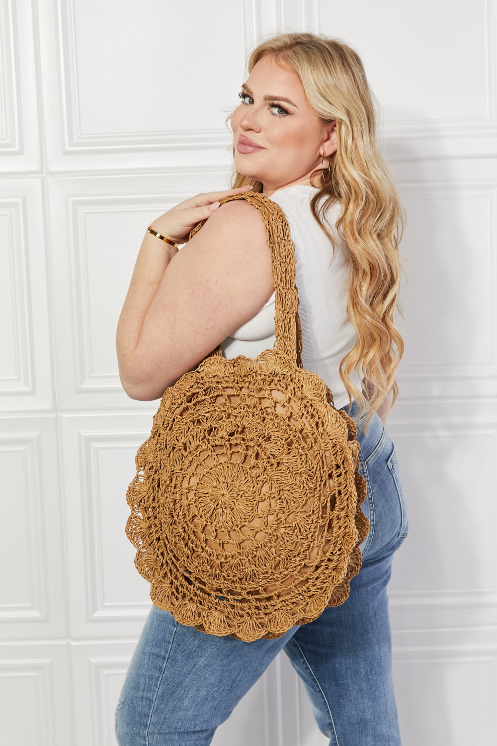 ONLINE EXCLUSIVE Justin Taylor Brunch Time Straw Rattan Handbag