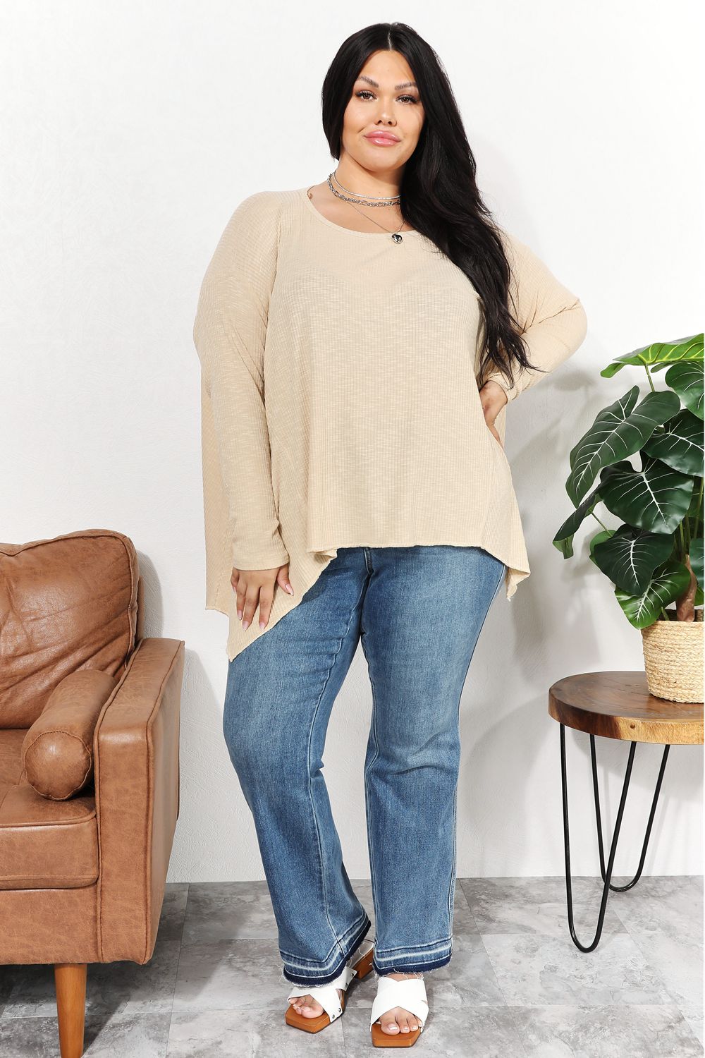 ONLINE EXCLUSIVE Oversized Super Soft Ribbed Top
