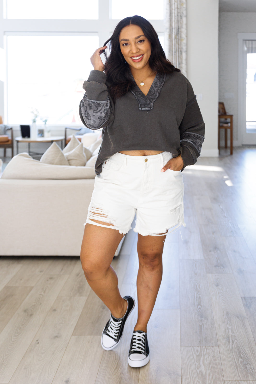 ONLINE EXCLUSIVE Moonstone Mineral Wash Pullover