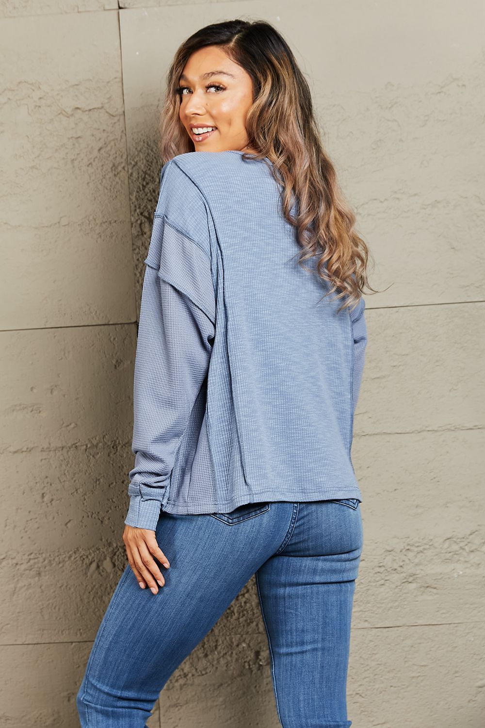 ONLINE EXCLUSIVE Understand me Oversized Henley Top