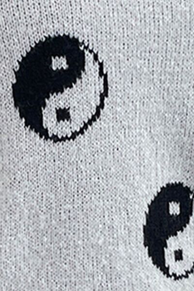 ONLINE EXCLUSIVE Graphic Mock Neck Dropped Shoulder Sweater