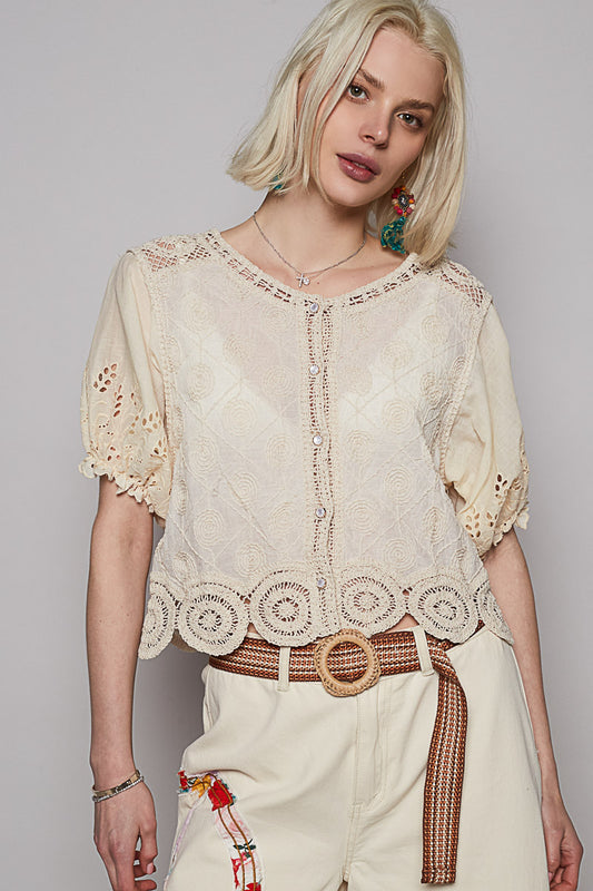 POL Victoria Button down top/cardigan