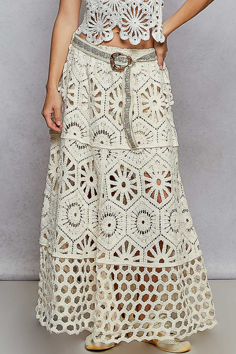 POL OS 4-14 Mya chenille crochet skirt