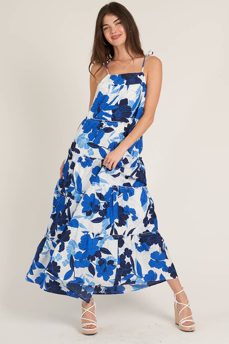 Bonnie Floral Tiered Ruffle Maxi Dress