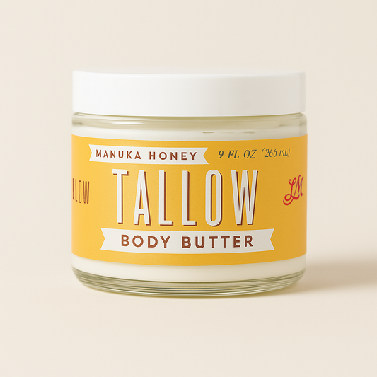 ONLINE EXCLUSIVE Manuka Honey + Rosehip Tallow Body Butter – Deeply Nourishing & Repairing Natural Skincare