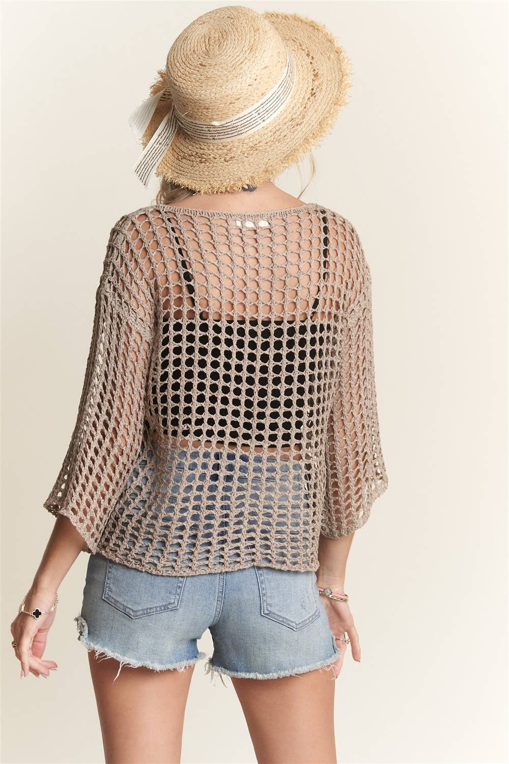 Mina Front Drawstring crochet top