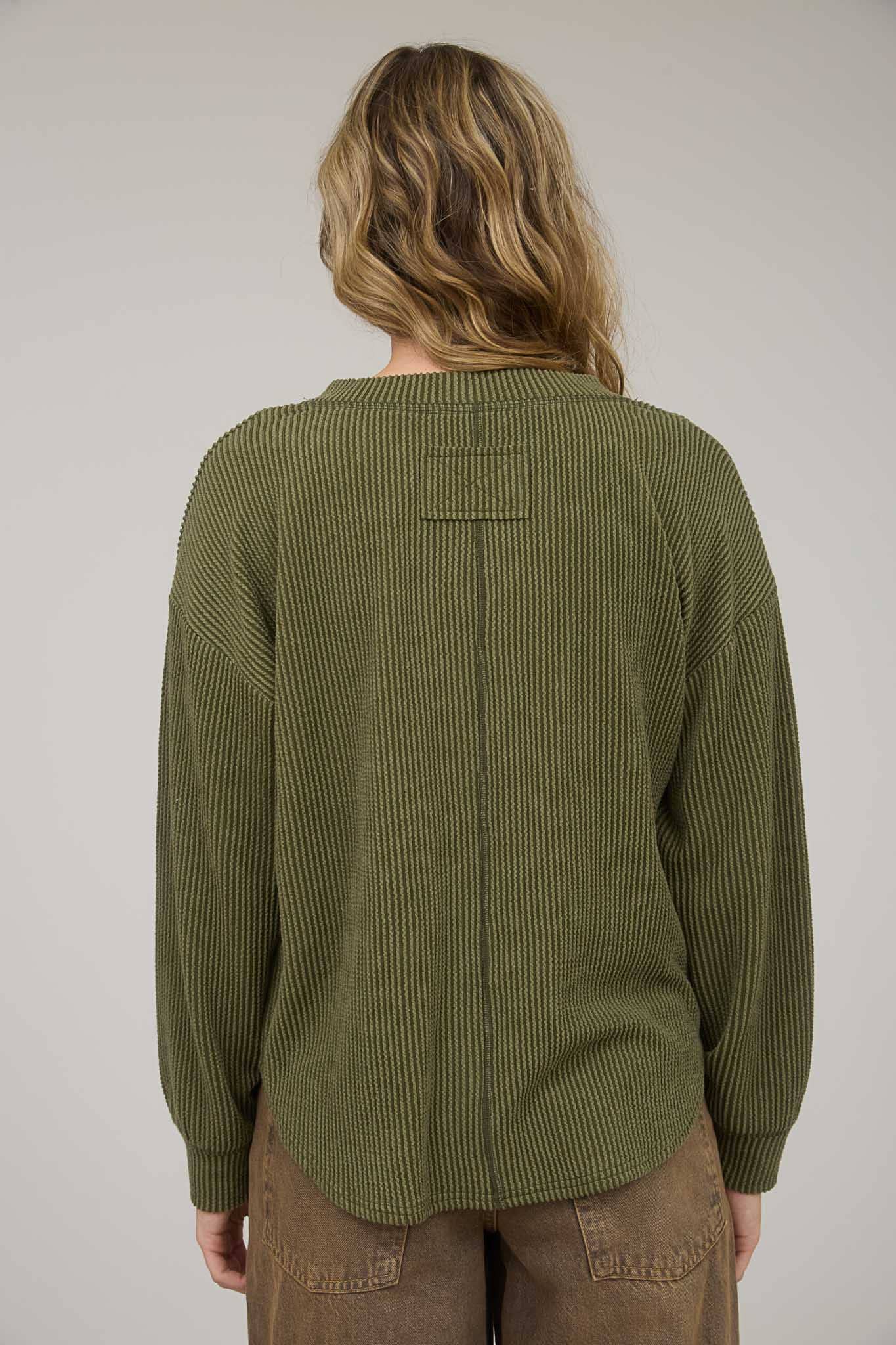 Clean Slate Washed ribbed knit top