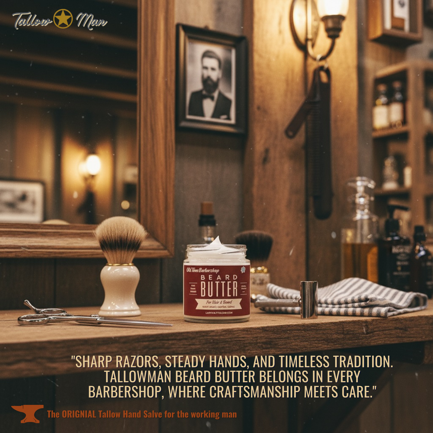 ONLINE EXCLUSIVE - Tallow Man Beard Butter 9oz Trio – Men's Grooming Gift Set