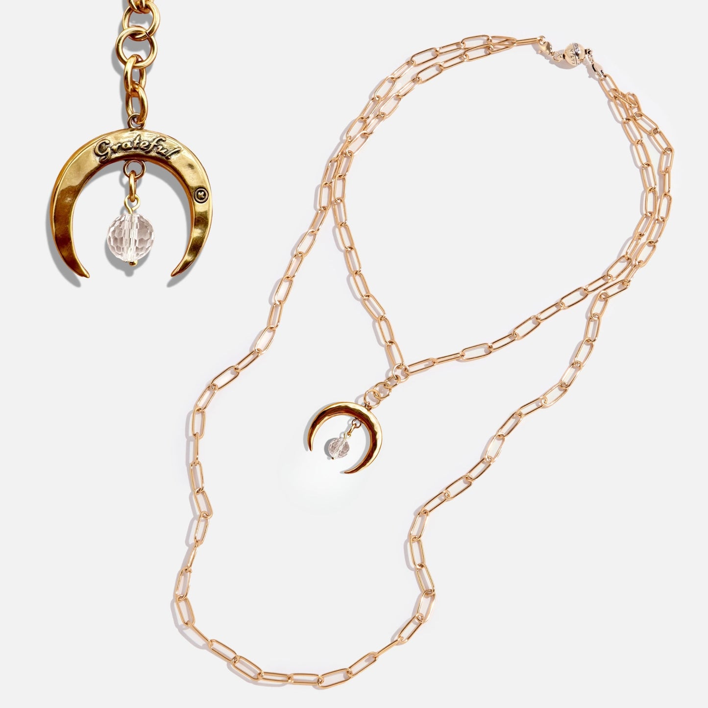ONLINE EXCLUSIVE - Grateful crescent moon necklace