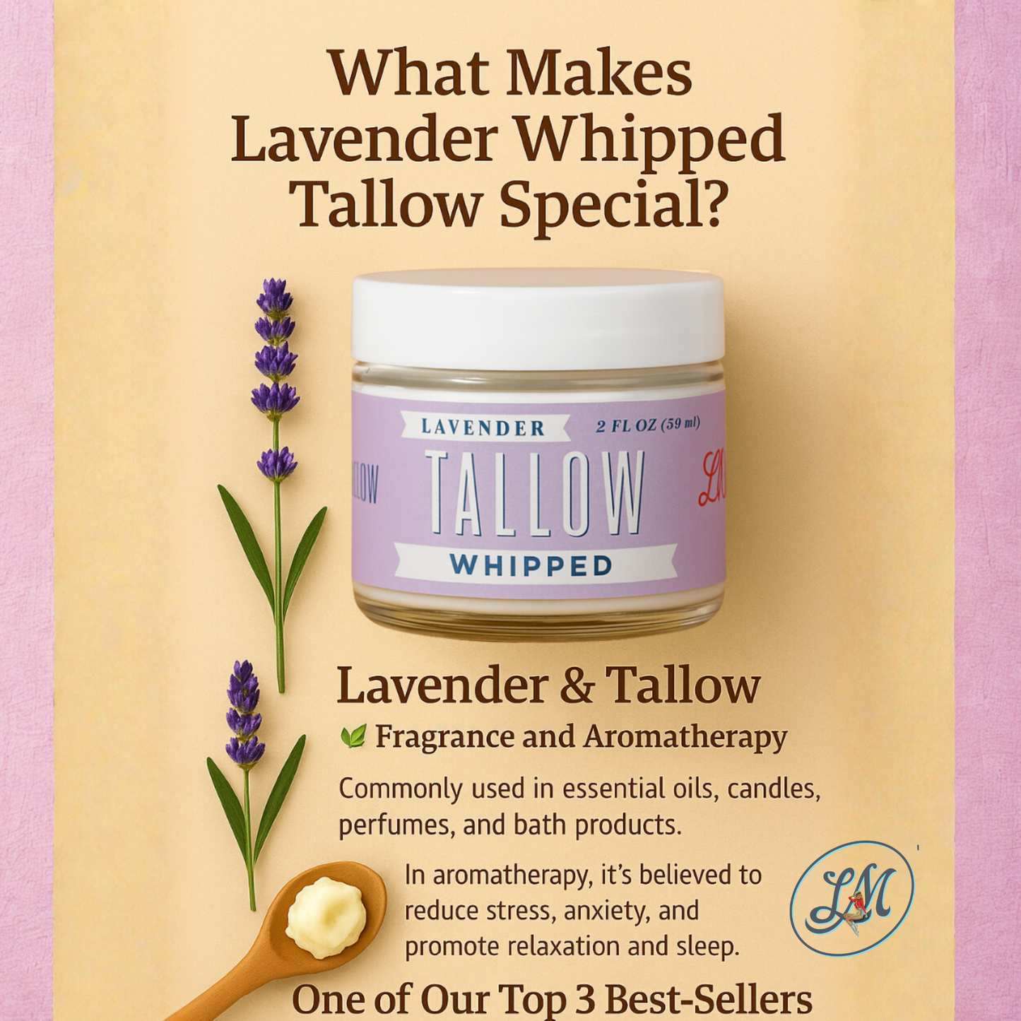 ONLINE EXCLUSIVE Scented Whipped Tallow Trio - 9oz Lavender, Vanilla Bean & Eucalyptus Tea Tree | Grass-Fed Skincare Bundle