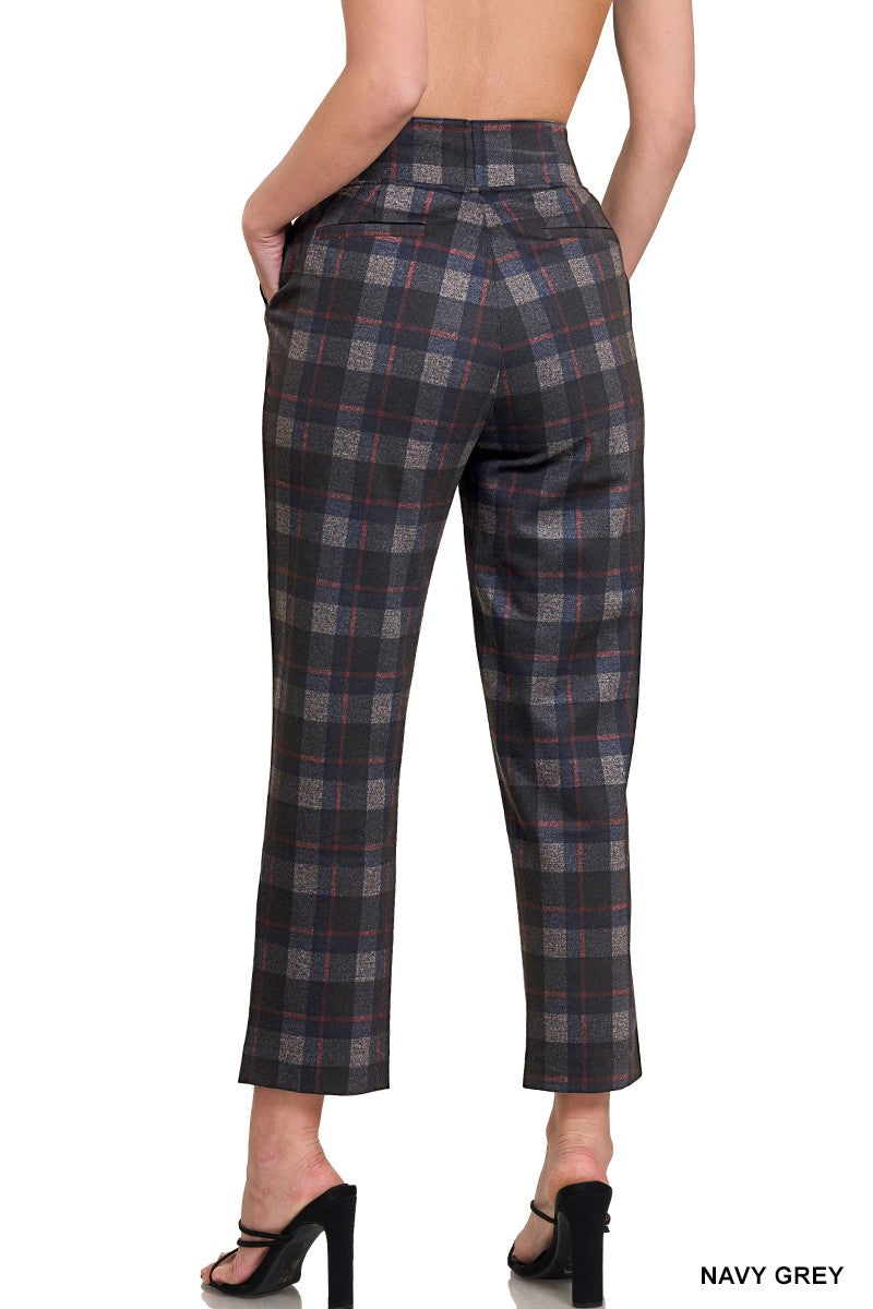 Fallin For Plaid pull on pants