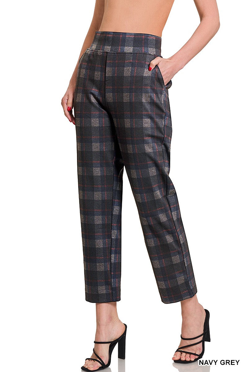 Fallin For Plaid pull on pants