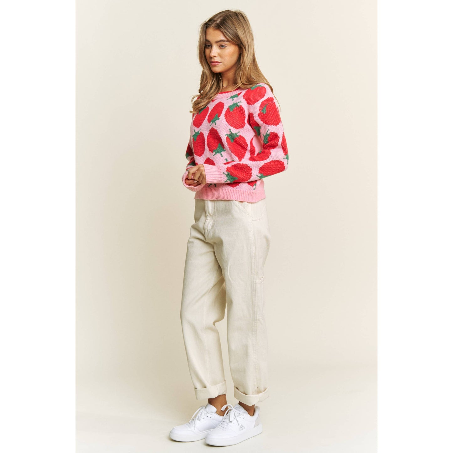 Strawberry jam pullover sweater