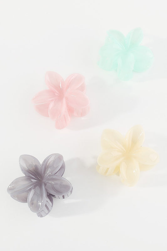 Pastel Large Flower Hair Clips