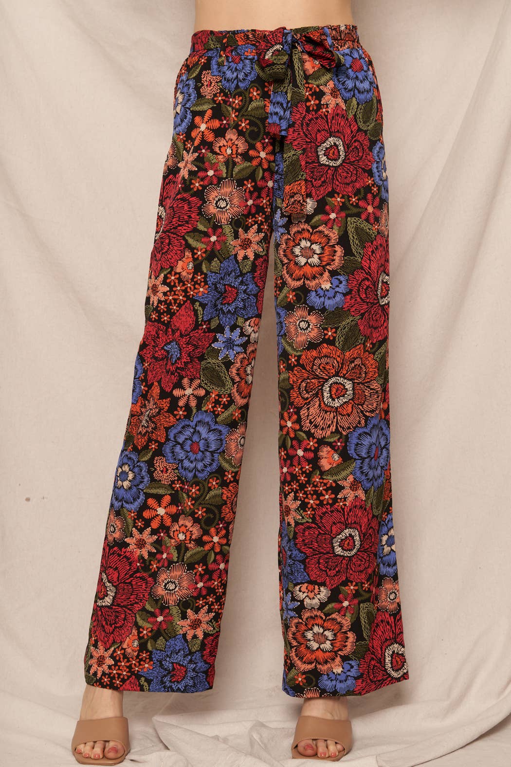 Penny Lane High Waisted Floral Print Pants