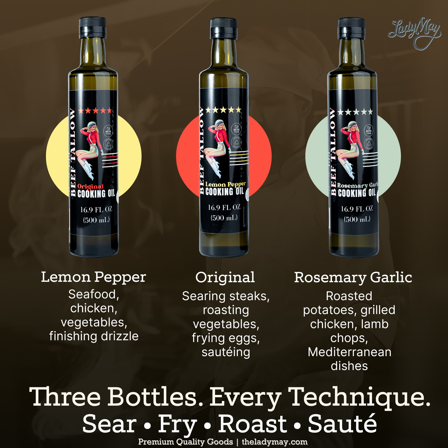 ONLINE EXCLUSIE Premium Grass-Fed Beef Tallow Cooking Oil - Restaurant-Proven | Choose Your Flavor