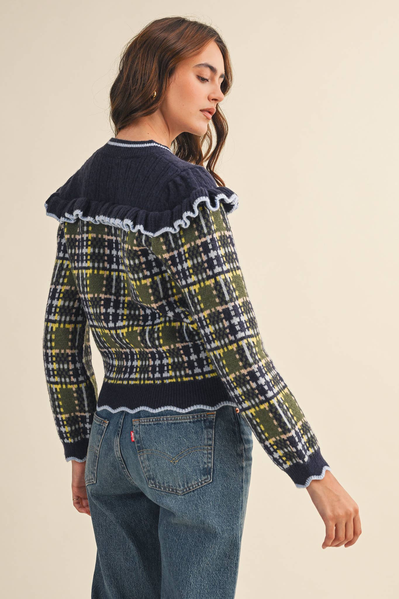 Tilly plaid sweater/cardigan