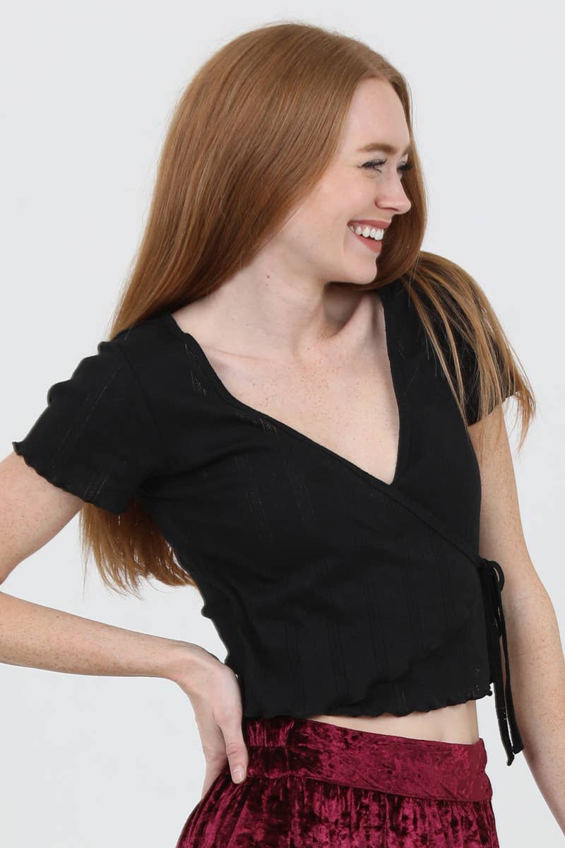 Morgan wrap top