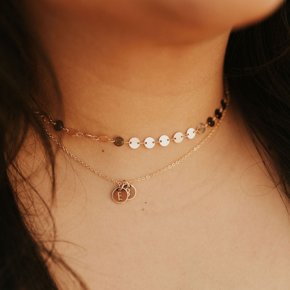 ONLINE EXCLUSIVE - Golden line coin necklace