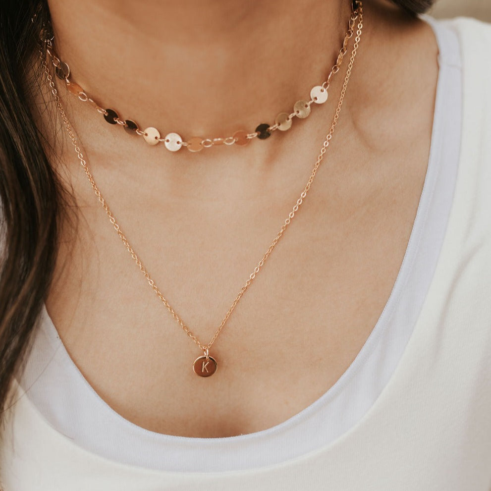 ONLINE EXCLUSIVE - Golden line coin necklace