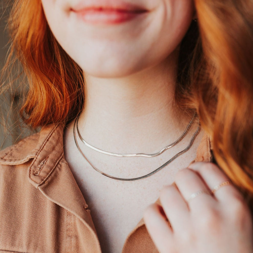 ONLINE EXCLUSIVE Jade Herringbone Necklace