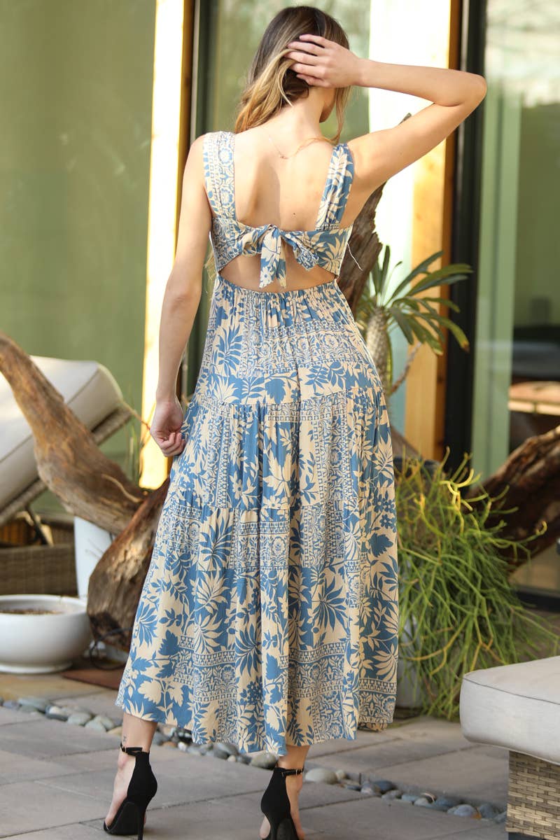 Sundazed open tie back dress