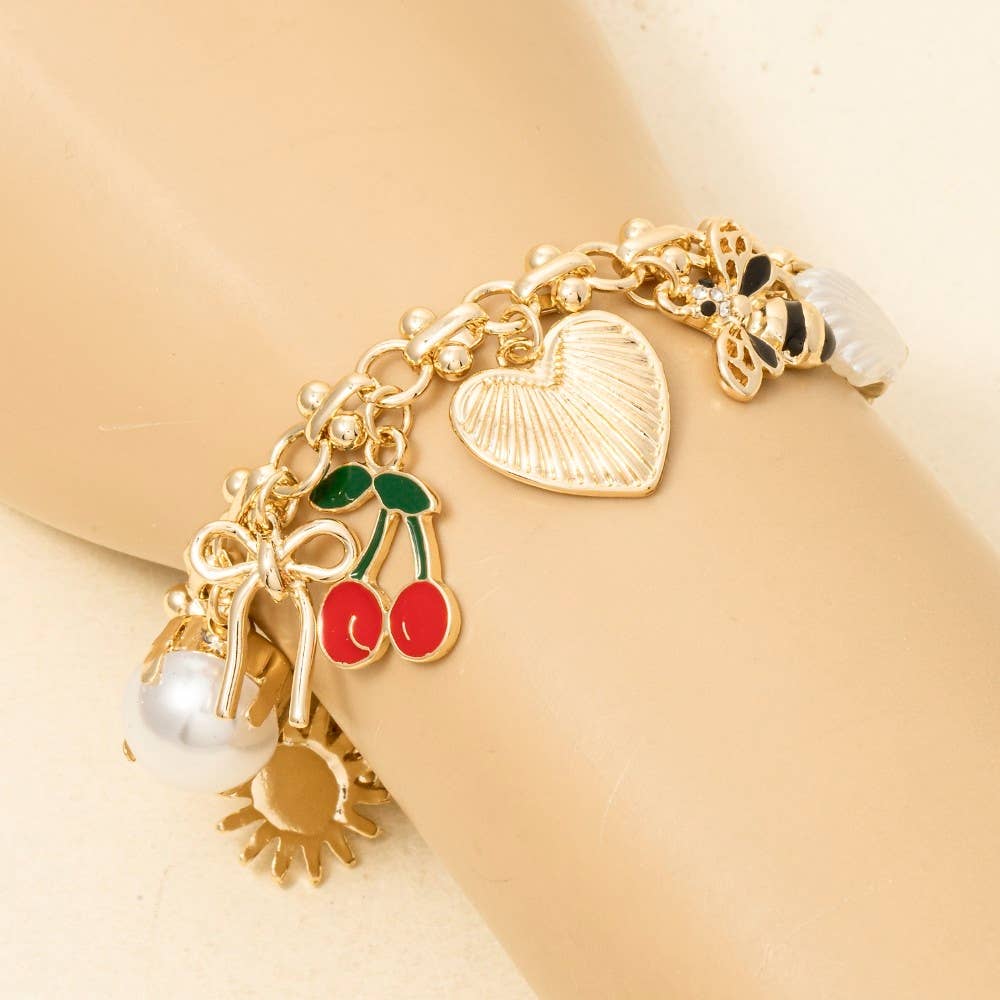 Assorted Charms Chain Bracelet