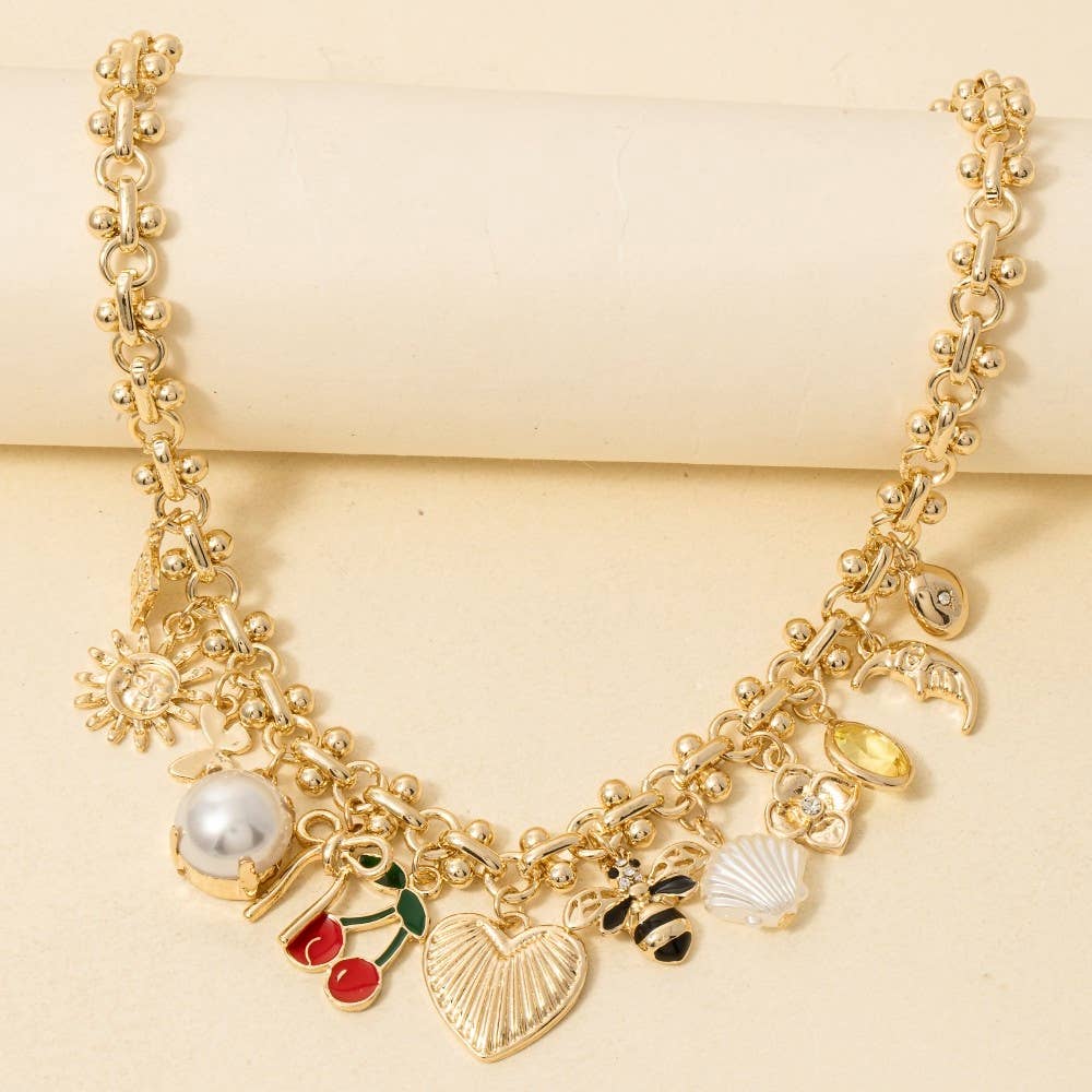 Assorted Charms Chain Bracelet