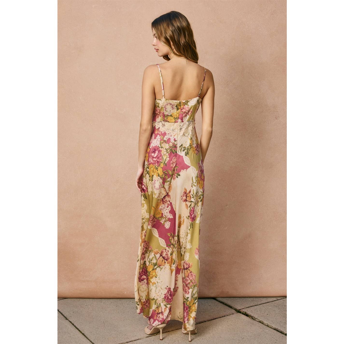 Meadow Romance Lace Detail Maxi Dress